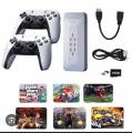 M22 Game Stick, Gs5 Mini, Game Stick 64 GB 30,000 Plus games and 52 Plus Emulator games, Video Game Console Retro Classic Games 2.4G Double Wireless Controller for PSP/PS1/Neogo/GBA/SNES. 
