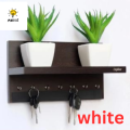 Wood Wall Mounted Key Holders Display 7 Hooks Shelf Wenge Captiver Display Stainless Steel Hooks , Wall Mounted Wooden Key Holders with Shelf Wenge Decorative Multipurpose Hanging Rack , Pack of 7 Hooks , Wenge. 