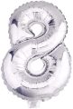 Number Foil Balloons Silver Color Digits Customized Numbers For Birthday and Party Decor - 0,1,2,3,4,5,6,7,8,9. 