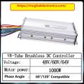 48-64V 1000W BLDC Brushless Controller/Ebike Intelligent High-end Controller for Electric Bicycle/Scooter/ Motor Controller Power Supply 18 MOSFET Tubes. 