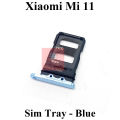 Xiaomi Mi 11 SIM Tray Sim Jacket Sim Slot Sim Door For Xiaomi Mi 11 - Blue. 