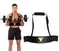 Arm Blaster With Comfortable Deadlift Wrist Straps For Biceps Weight Lifting Best Body Builder Fitness for arm ( Black). 