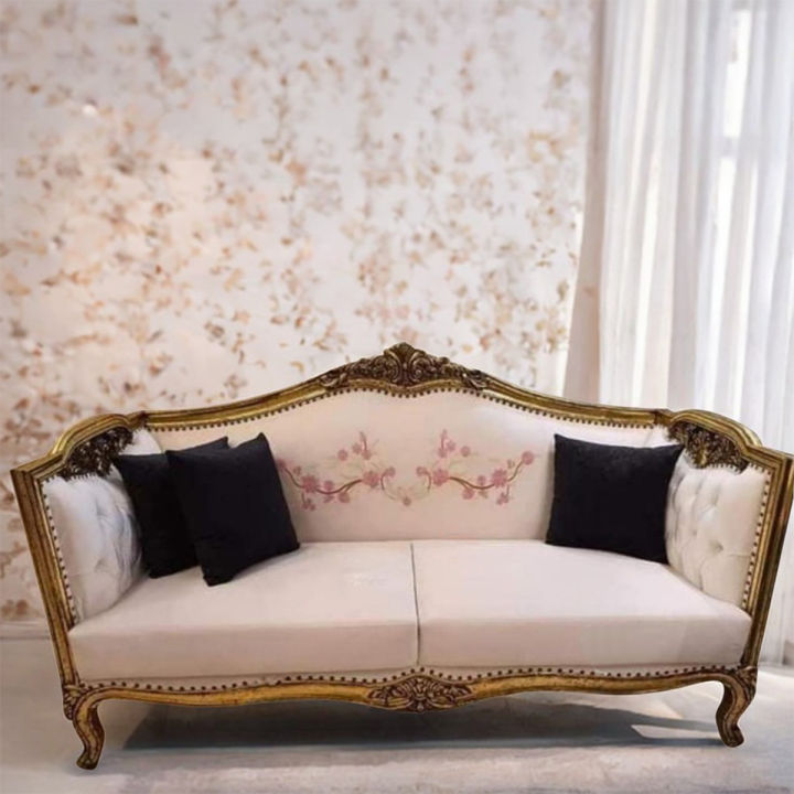 6 Seat Antique Wood Sofa Daraz.pk