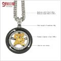Fashion Jewelry Whirligig 2PAC Pendant Necklace  Gold Hip-Hop for Men Tide Brand Jewelry Necklace With 80cm Chain Bling. 
