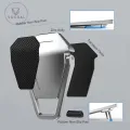 Vocoal Laptop Stand Adjustable Cooling Bracket Metal Foldable Laptop Holder Shield Shape Laptop Stand Heat Dissipation Holder Mini Portable Tilting iPad Notebook Holder Non-slip Laptop Stand. 