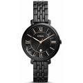 Fossil Black Dial Black Stainless Steel Watch For Women ES3614. 