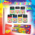 Goldfish Poster Colour 6+1 (Free Paint Brush) 7 different shades 15ml Each Best Quality Colors Silver Special shade add (7 Bottles in a box). 