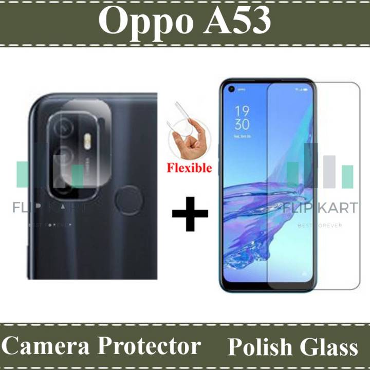 Oppo A53 Glass Protector Tempered Glass Screen Protection Polish Glass + Back Camera 9H Gorilla Flexible Protector For Oppo A53