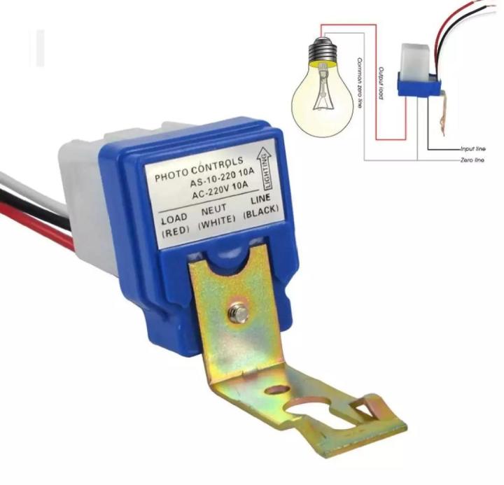 Photocell Sun Switch 220 Volts OR DC 12 Volts Switch 10A Light Control Switch  Automatic On Off Auto Day Night Sensor Switch for Lights Photocell Automatic Light Switch Street Light Sensor Switch  Automatic On Off auto on off timer switch