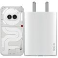 Nothing 45W Dual Port Type C Rapid Charger Adapter Compatible with Nothing Phone 2/Phone 2A/CMF Phone 1/Laptop Other Devices Support 18W USB-A Android Mobiles/Buds/Tablets, 45watt max Adaptor, White. 