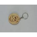 Wooden Keychain, Laser Cut, Beautiful Finish, Smiley Face. 