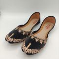 Black with Golden Floral Stylish Handcraft Black khussa for Girls Khusa For Women Khusa For Girl. 