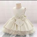 fancy organza and raw silk frock for baby girls. 