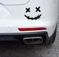 Foreign trade creative funny XX smile emoji stickers electric car motorcycle helmet decal decorative stickers. 