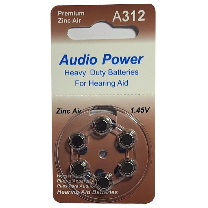 Audio Power Hearing Aid Battery / Heavy Duty Hearing Aids Batteries Size # A312