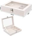 Jewelry Storage Organizer Velvet Drawer Tray Acrylic Jewelry Box Display Holder Case for Necklace Earring Bracelet Watch (beige, white, pink, black with lid) / Jewelry Box, 3 Grids Women's Jewelry Organizer, Velvet Jewelry Organizer. 