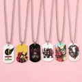 1pc Funny Marvel Superhero Deadpool Wolverine Stainless steel Best Friend Necklace Double-Sided Pattern Jewelry. 