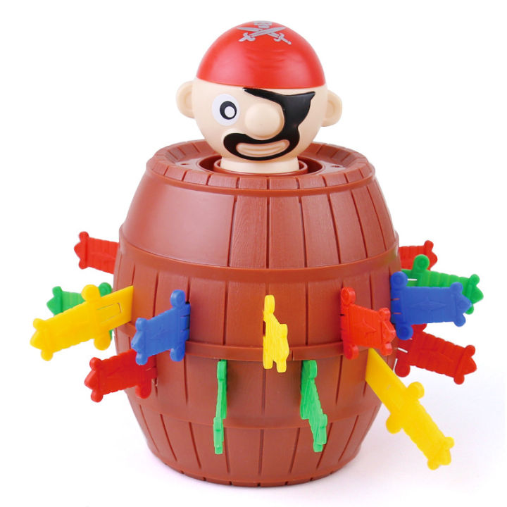 New Funny Pirate Barrel Toys Lucky Game Jumping Pirates Bucket Stab Pop Up Tricky Toy Family Jokes For Child Kid Gift