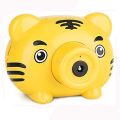 Bubble Toys For Kids Tiger Bubble Camera Summer Water Toys Bubble Maker Portable Blowing Bubble With LED Flashing Lights and Music,Pink Bubble Blower Toy Gift for Childs, Girls, Boys, Toddlers (Tiger). 