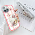 AMORVOR for OPPO A76 / A36 Back Cover (With Free Holder) Cartoon Cat Soft Wavy Phone Case Camera Protection Transparent TPU Soft Cover. 