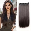 Imported High Temperature Chemical Fiber Hair Extension Piece – Straight Hair Wig Piece – 5 Clips – Long, Thick, and Versatile - Increase your hair volume effortlessly and create beautiful, natural-looking hairstyles in minutes!. 