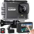 COOAU CU-SPC05 4K 60FPS Wi-Fi Sports Camera 24MP (40M Waterproof Sports Camera with Remote Control, Built-in Blash and EIS Anti-Shake External Microphone, 2x1350mAh Battery). 