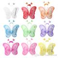 Fairy Butterfly Wings Costume for Baby Girl 3pc Wings + Hairband + Handstick. 