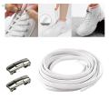 No Need Tie Shoe Laces Adults Sneakers Stretch Tie of Less Shoe Laces for Backpacking White Lace Argent. 