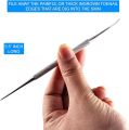 Professional Stainless Steel Ingrown Toenail Tools - Sharp Edge Spoon Shaped Double Ended Toenail Lifter & Nail File Cleaner Trimmer Surgical Medical Grade Stainless Steel Manicure Pedicure Nail Care Tool (2 Pcs Set). 