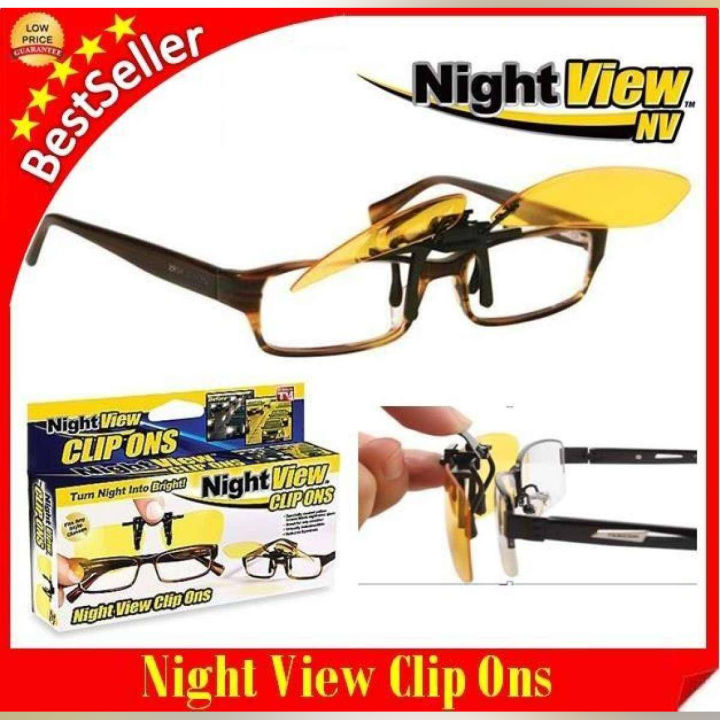 Night View Clip On Sunglasses Driving Night Vision Lens Sun Glasses Male Anti-UVA UVB For Men Women