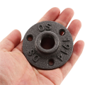 4pcs 1/2 Inch Black Cast Iron Pipe Fittings Floor Flange BSP Threaded. 