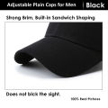 P Caps for Men Sun Hats With Adjustable Back for Outdoor Wear in Black Blue Red and Grey Colors for Adults Visor Cap for Daily Use. 