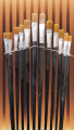 12pcs Drawing Paint Painting Brush Set Wooden Flat paint brush set- sizes 1 to 12#. 
