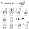 11Pcs Presser Foot Feet Set, Zig Zag, Straight Stitch Foot, Roller Foot, Snap On Sewing Machine Foot Presser Feet Set Fits for Singer, Brother, Janome Low Shank Sewing Machines. 