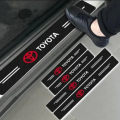 TOYOTA Car Door Sill Carbon Fiber Protector | Door Sill Cover Panel Sticker | TOYOTA Corolla Car Door Sill Protector | TOYOTA Yaris Door Sill Protector | TOYOTA Cross Car Door Sill Protector | Car Stickers | Stickers For Cars. 