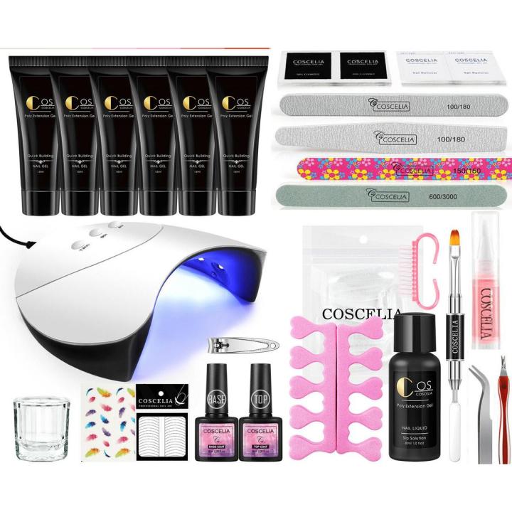 COSCELIA Manicure Set With Lamp Nail Kit 36W UV LED Lamp For Nail Art Sets