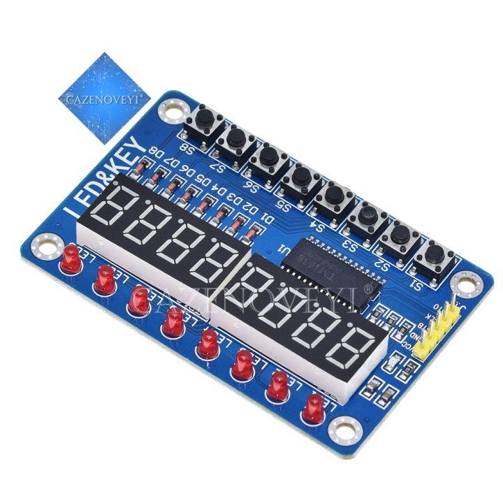 TM1638 button digital tube LED display module 8-bit digital tube LED ...