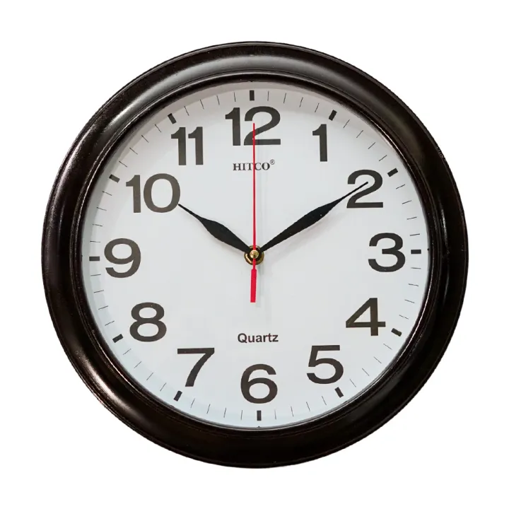 Hitco Round Simple Wall Clock - Wall Clock For Home and Office - Step Movement High Quality Watch - Wall Clocks for Bedroom / Living Room / Decor - Clock Wall Stylish