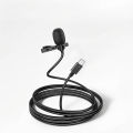 Type-C Lavalier Microphone for Voice Recording, Professional Clip-on Mic for YouTube and TikTok. 