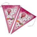 ITS A GIRL BUNTINGS - PACK OF 10 BABY GIRL FLAGS BANNER. 