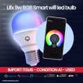 Lifx RGB Smart wifi led bulb 9 Watt 800 Lumens Temp 1500K to 9000K - high quality branded import items condition used. 