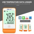 Elitech GSP-6 Digital Temperature and Humidity Data Logger Detachable Dual Probes -40℉ to 158℉ Audio Alarm Max/Min Value Display. 