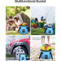 Foldable Bucket with Handle Portable Lightweight Outdoor Basin Fishing Bucket Folding Bucket Camping Hiking 20L. 