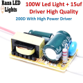 100W Flood LED White With 15UF Driver Supply High Adapter + 100W LED Chip Bulb Energy Saving For DIY Daylight - White. 