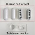 Solitary waves 6Pcs Universal Toilet Seat Buffers Pack EVA White Stop Bumper Shock Absorption Round Long Rubber Pad Toilet Cover Cushion. 