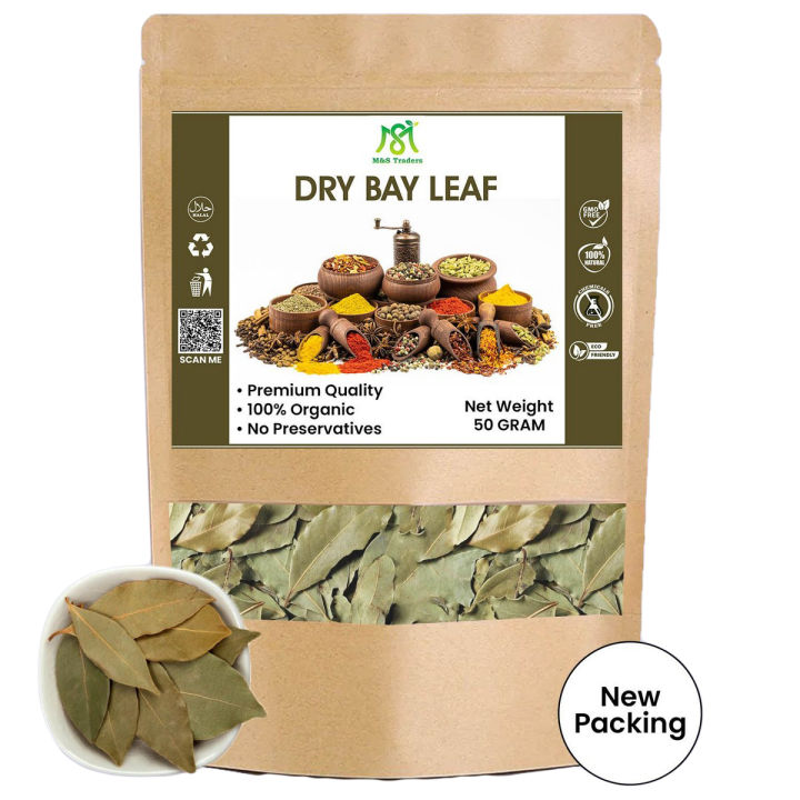 Organic Whole Dry Bay Leaves  / Tej Patta / Tez Paat  / Taiz Patta 50 GM