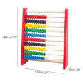 Log Color Bead Counting Frame Children'S Toys Abacus Rack Mong'S Early Education Beads Ten Wooden Puzzle Rack Tissue Boxes. 