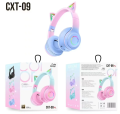 Tiktok Girl Cat wireless Headphones Bluetooth - Bluetooth Headphone - Cat Wireless Headphones Bluetooth Over-Ear Headset with Cute Cat Ears - Cat Ear LED Light Up Wireless Bluetooth Headphones. 