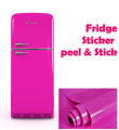 2 x 9 Waterproof Sticker Sheet For Cabinet Fridge Almari Table Door - Pink color. 