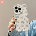 For Samsung A14 A50 A05 A24 A12 A13 A04s A05s A04 A50s A23 A34 A52 A51 A53 A54 A30s A10s A21s A11 A32 A04E A31 A02s A30 A52s A03s A20s Cartoon Cute Cat Blue Fresh Retro Flower Case. 